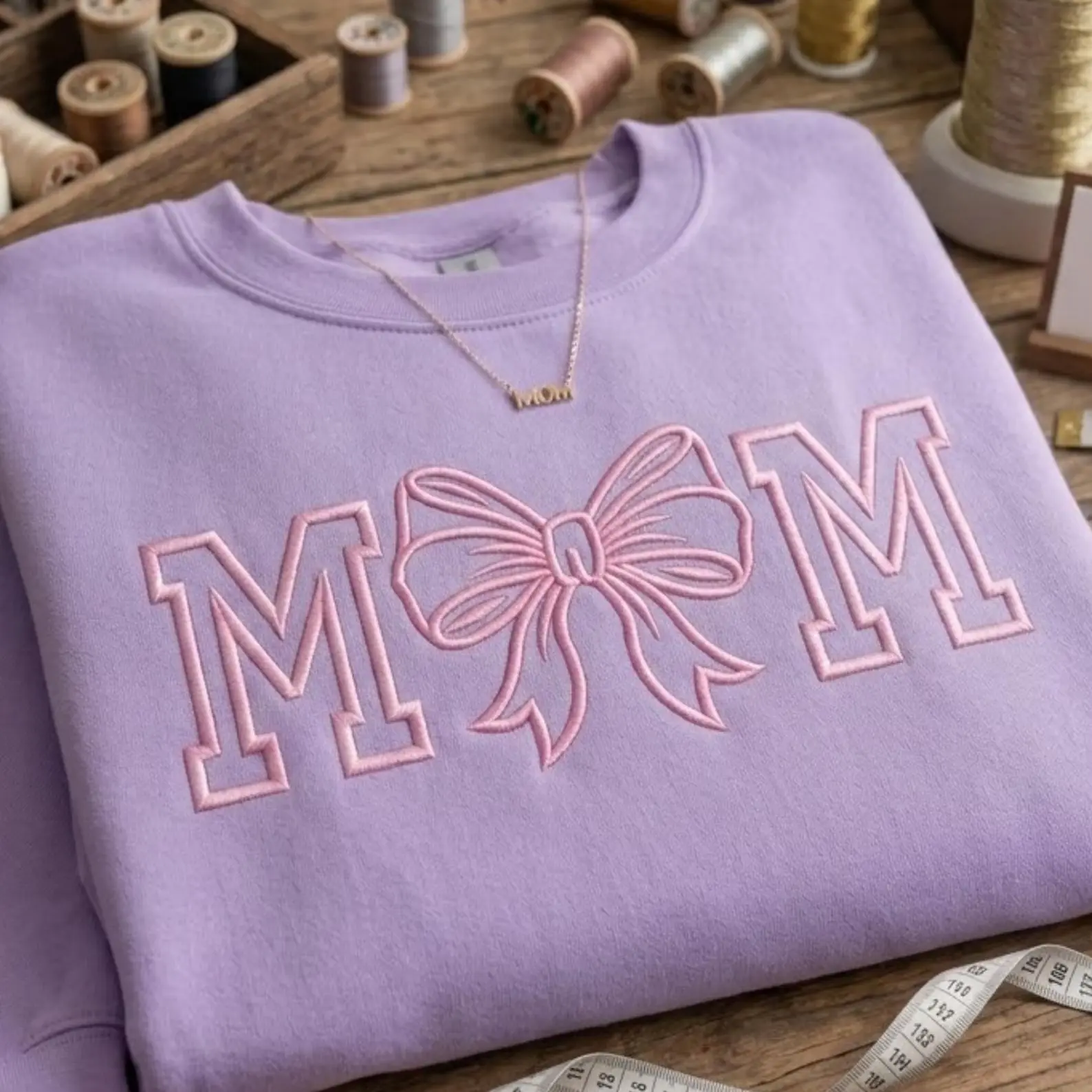 Cozy Mom Embroidered Sweater
